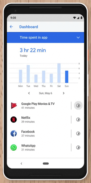 Android 9 pie app timer