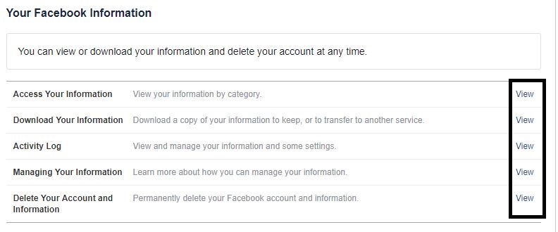 Download Facebook data