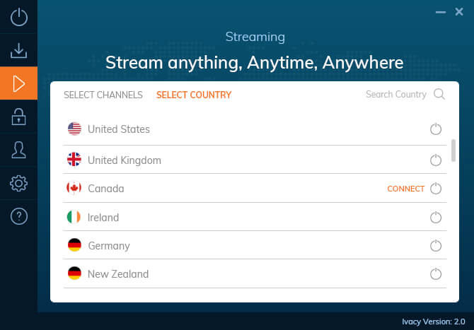 ivacy vpn Stream any where