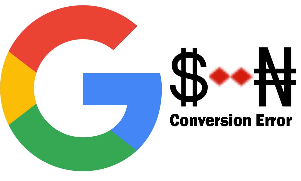 Google Currency conversion Error: Converts $1 to ₦184 instead of ₦362 1