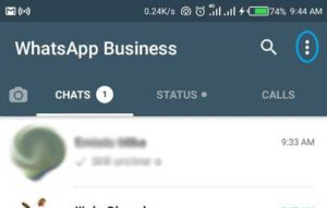 WhatsApp menu