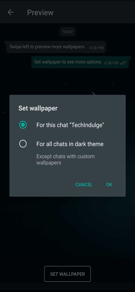 How to Set Different Whatsapp wallpaper for Different contact 3