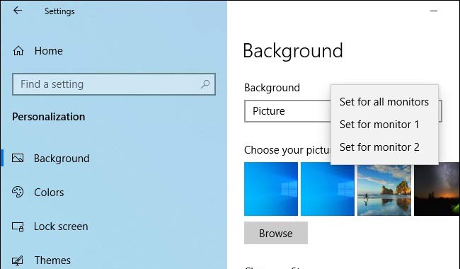 windows 10 wallpaper settings